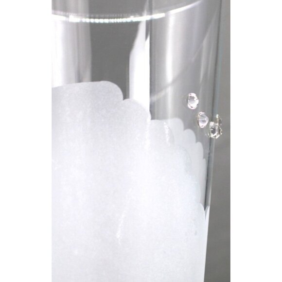 Bride And Groom Frosted Pilsner Beer Glasses With Crystals And Black Bow Tie - Picture 8 of 9